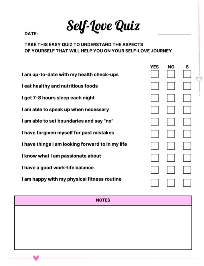 Self-Love Workbook